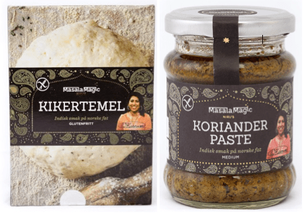 Koriander paste &amp; kikertemel